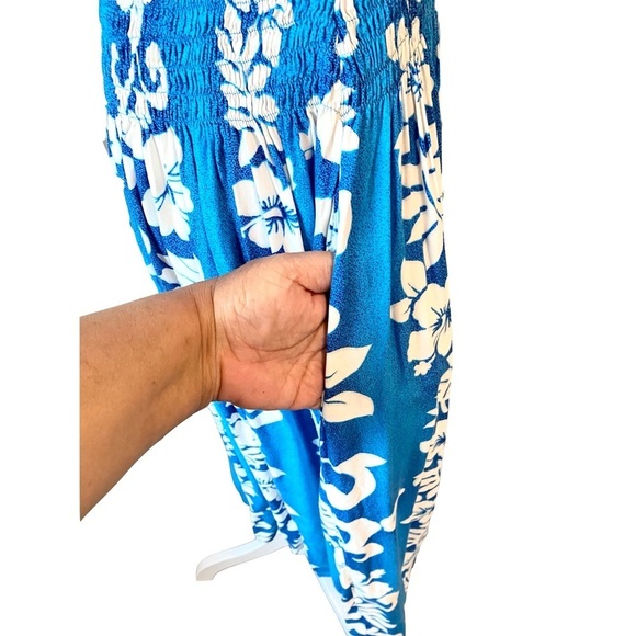 Sweet Lady Vintage Blue and White Floral Patterned Sundress Size XL - Picture 5 of 9